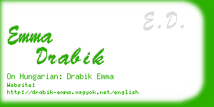 emma drabik business card